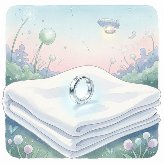 つけっぱなしでも上品なレディース向けチタンピアス