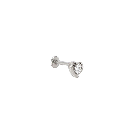 Heart CZ Center Labret｜ハート CZ センター ラブレット