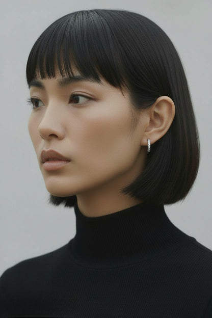 Mini Pave Huggie｜ミニ・パヴェ フープ